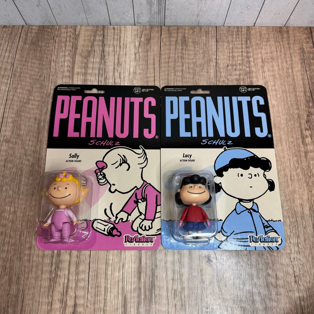 Peanuts Action Figures Set of 2 Lucy Sally Peanuts Collectibles NEW Fast Ship